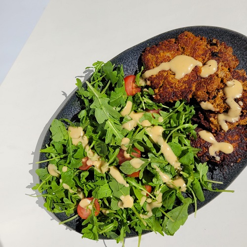 Zoete Aardappel Rosti Met Salade Menuut